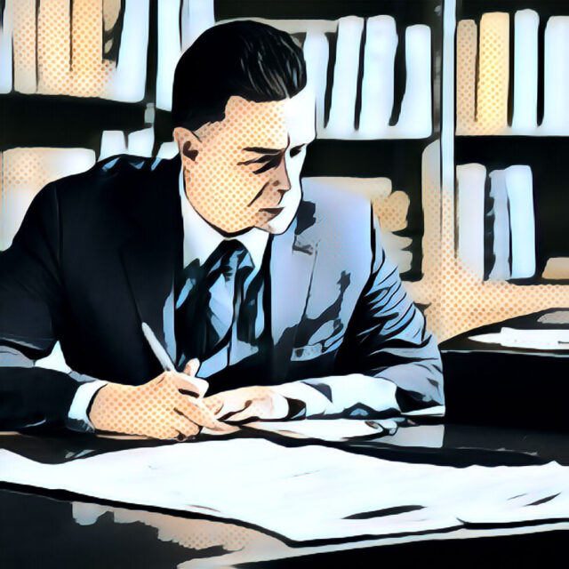 A Chief Restructuring Officer sits at his desk as he evaluates how he will wind-down a startup and liquidate their assets